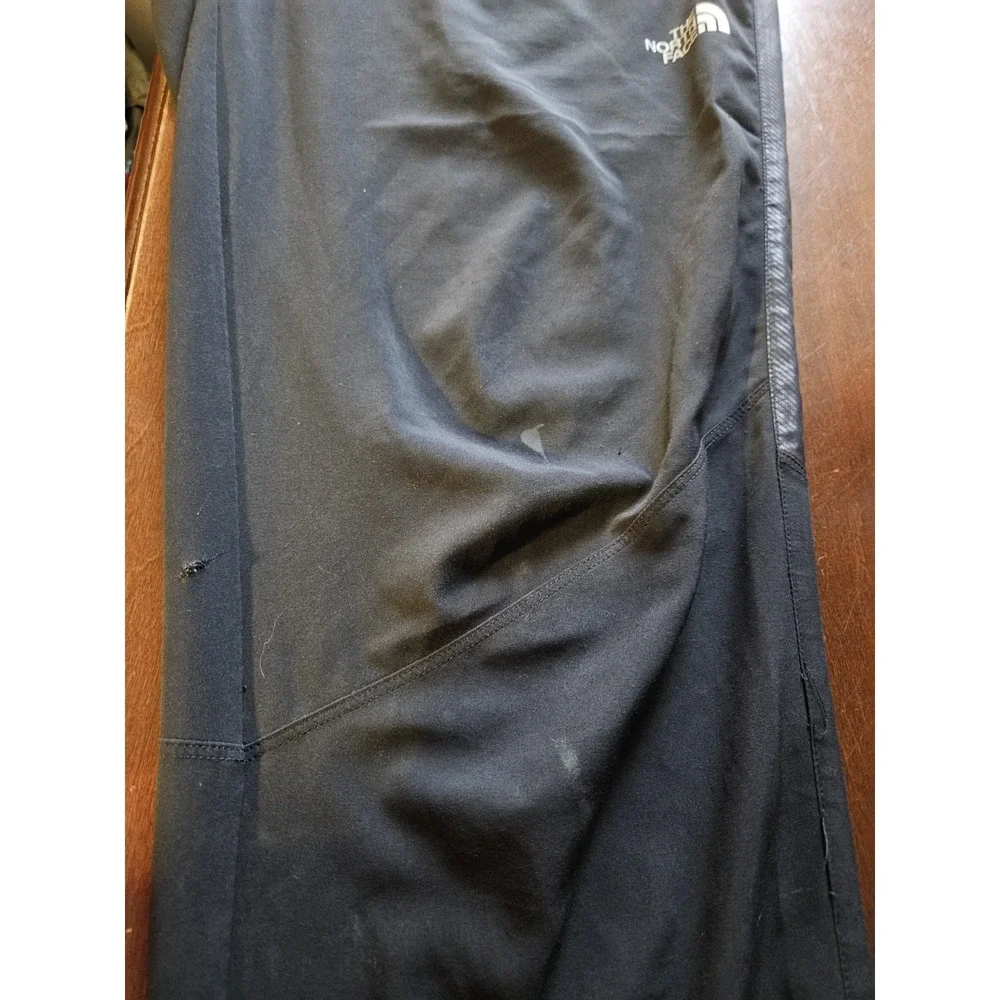 The North Face Men's Softshell Pants‎ Black Large Stretch Zip Ankle Outdoor